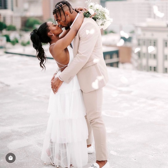 *24 HOUR SALE* A Bridal Moment White Tulle Maxi Dress - Picture 6 of 9